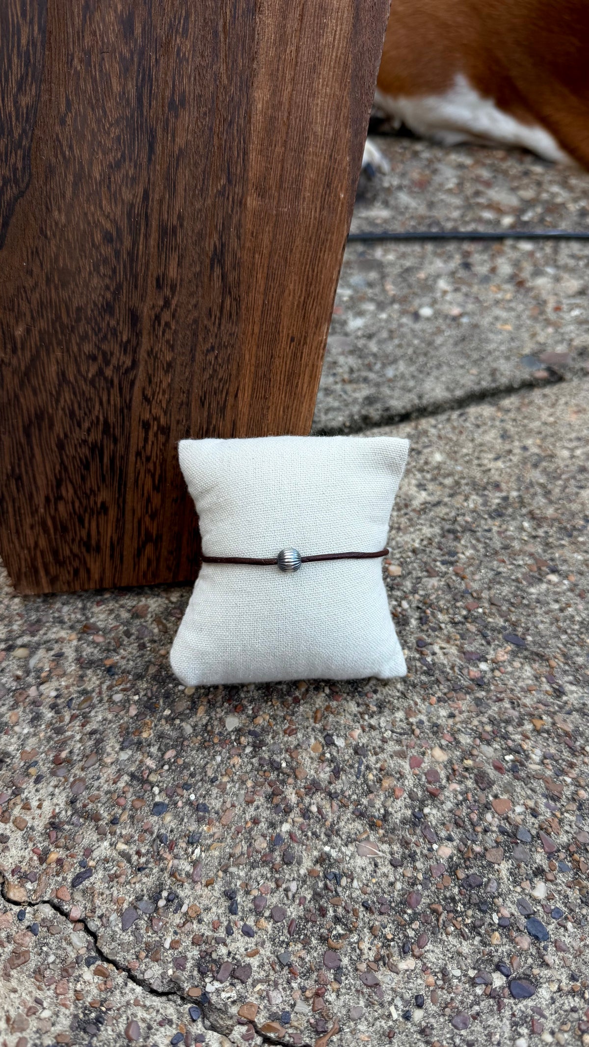 Leather bracelet # 1 -7in + 2in ext
