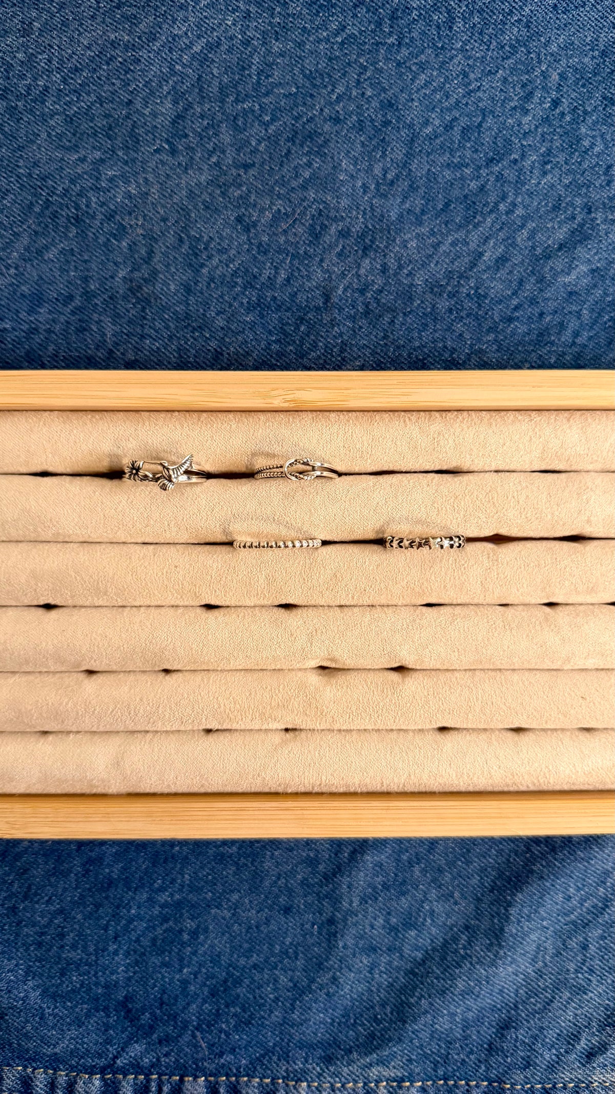 Size 8 sterling silver rings