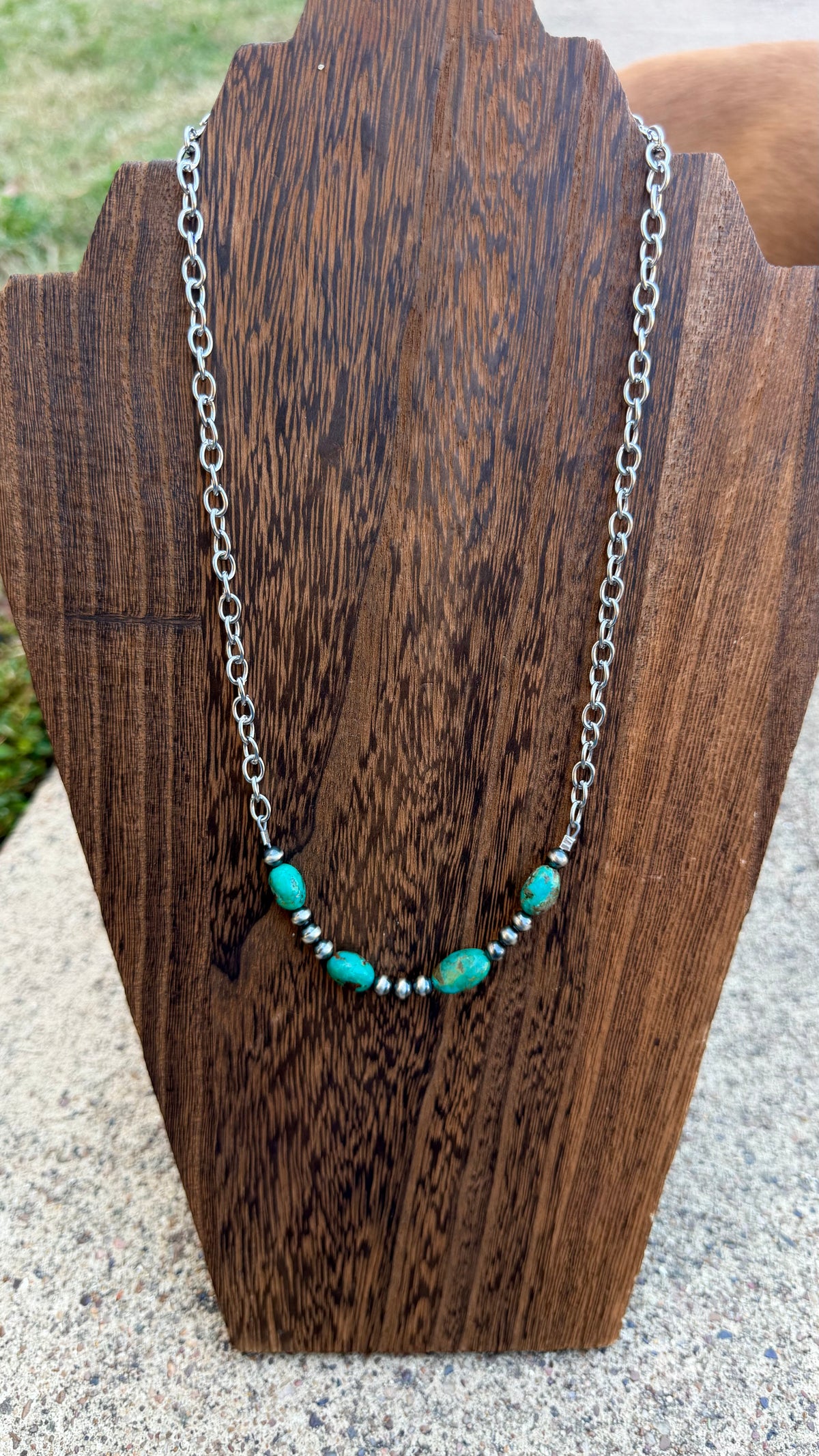 5mm and turquoise bar -16in + 2in ext