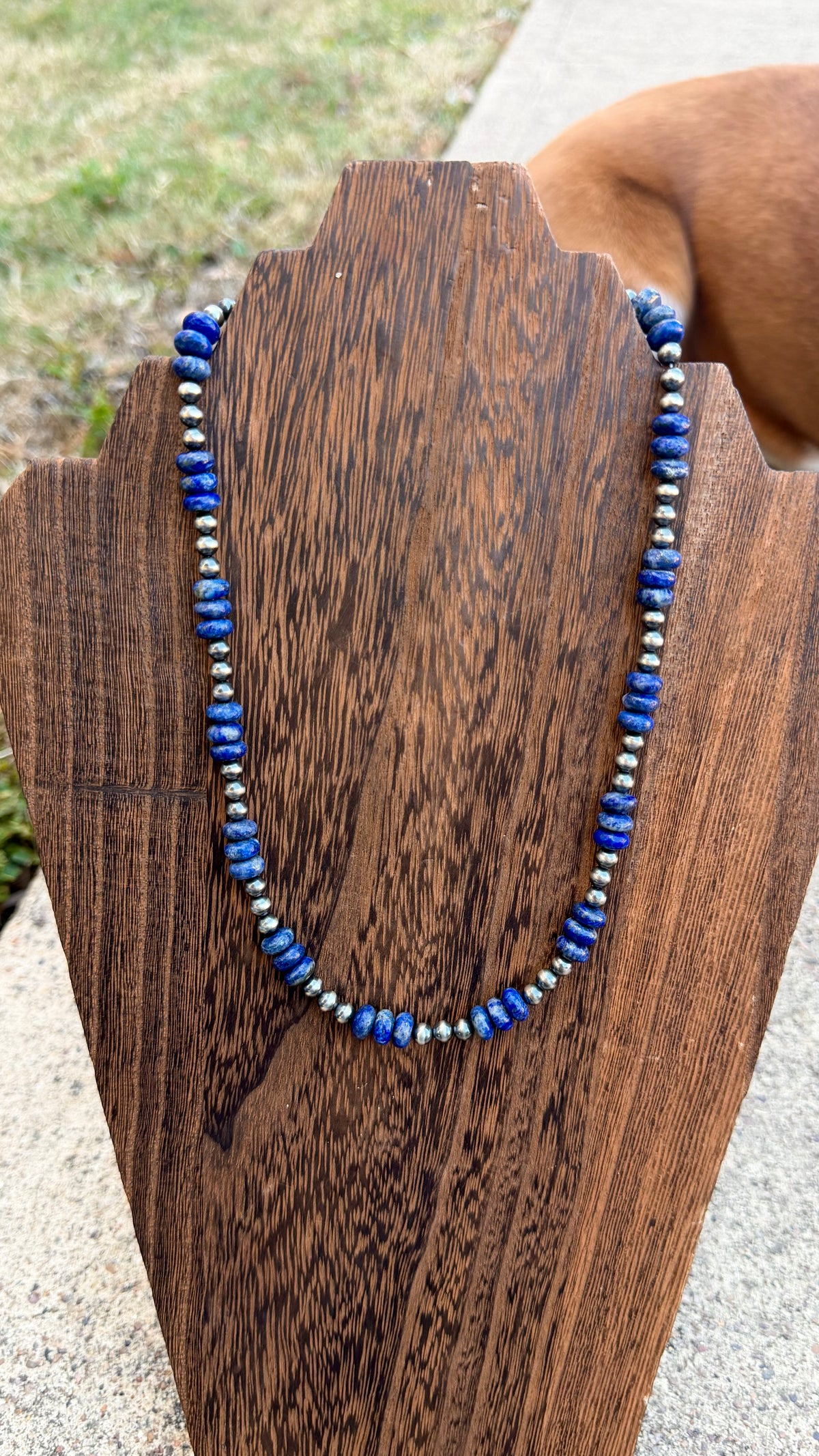 5mm and blue lapis -19in + 2in ext