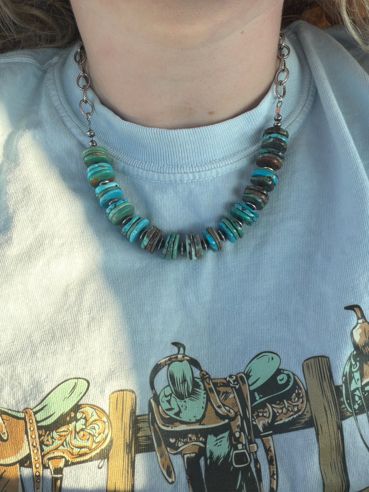 Turquoise half bar- 18in