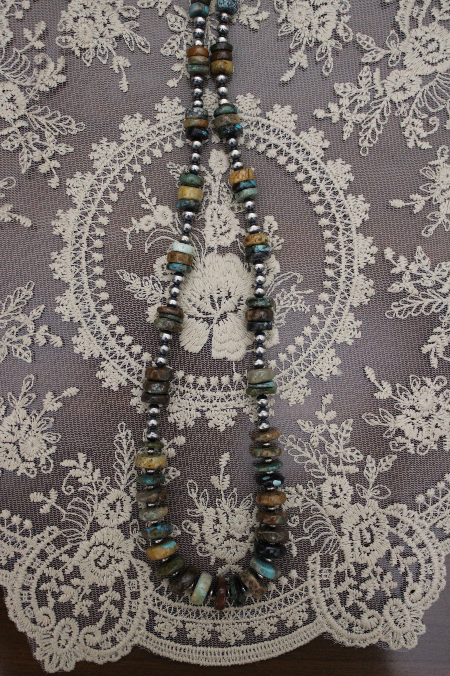 Long turquoise -21in