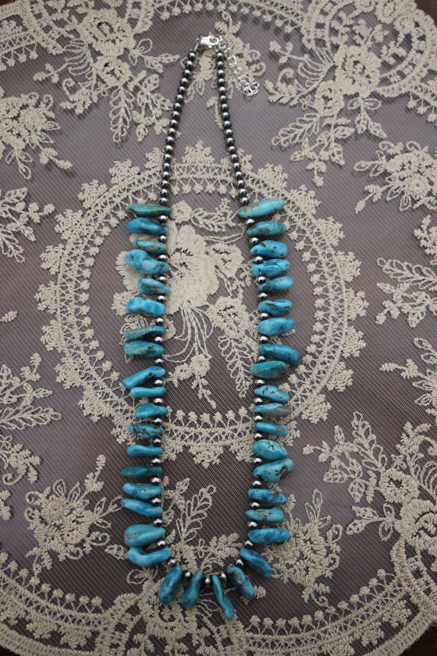Long turquoise -19in w/ 2in ext