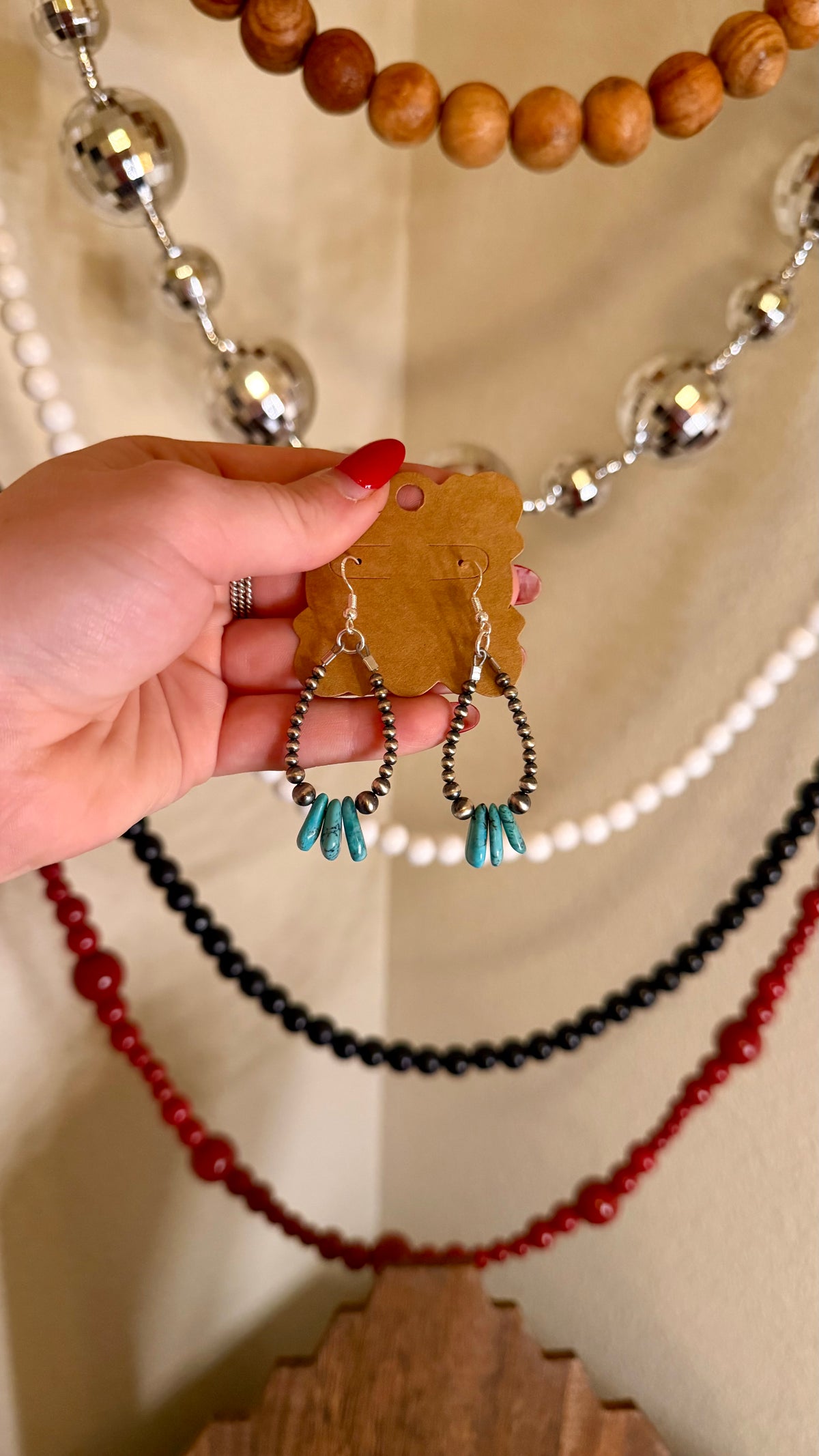 Turquoise earrings- 3in drop