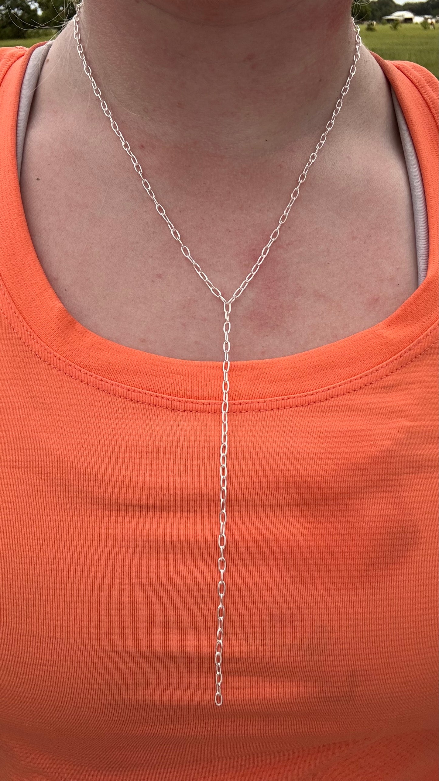 Paper clip lariat-MADE TO ORDER