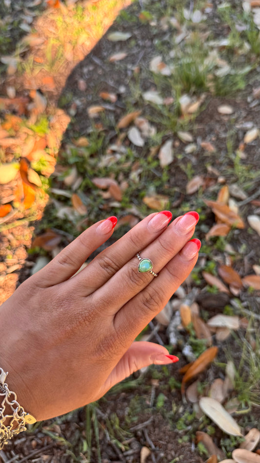 Teardrop Sonoran gold ring -size 7