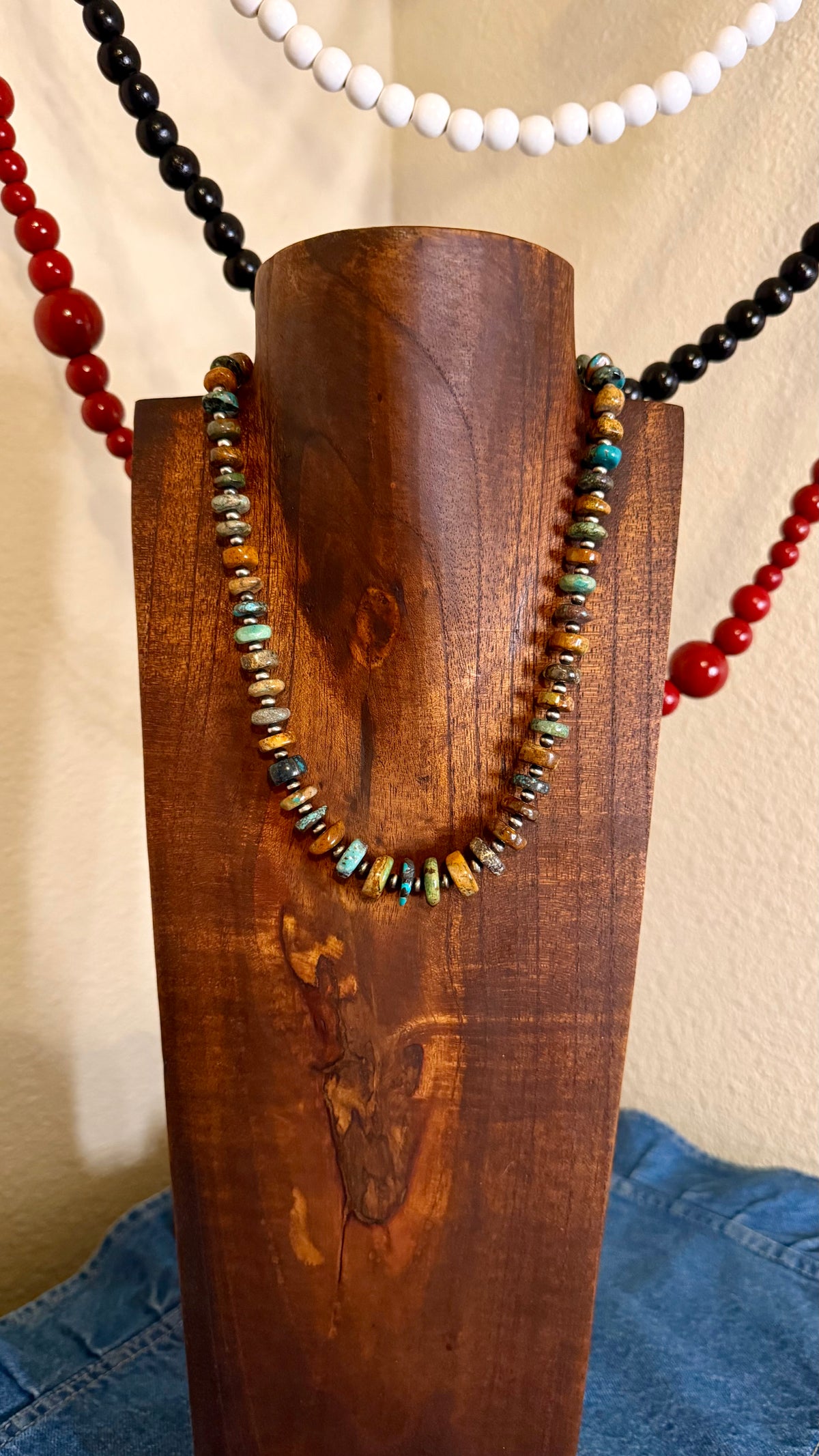 Turquoise necklace -18in + 2in ext