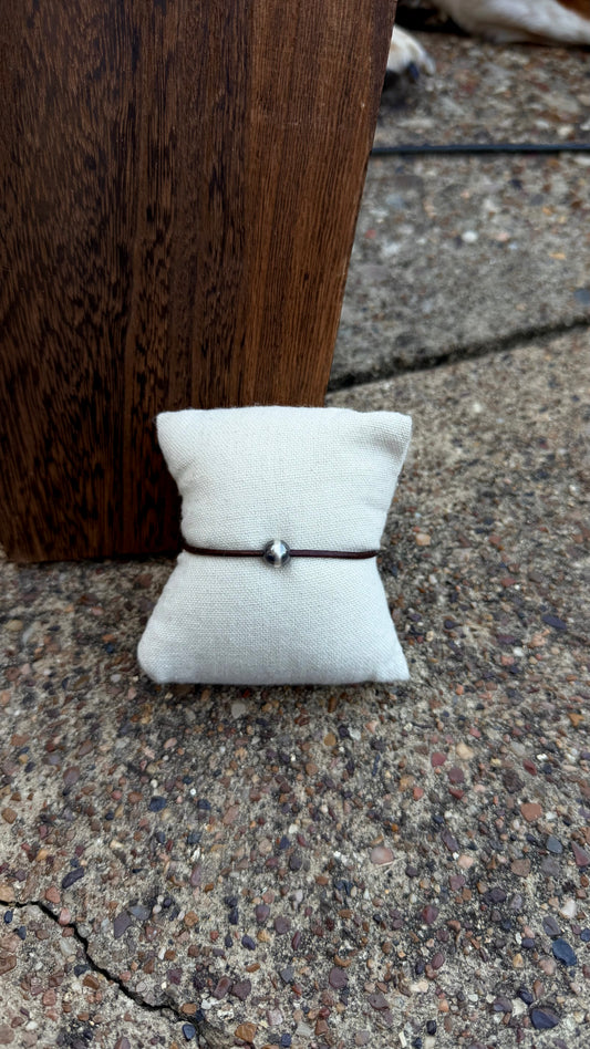 Leather bracelet #2 -6.5in + 2in