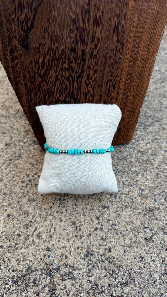 Lone mountain turquoise bracelet -6.5in + 2in ext