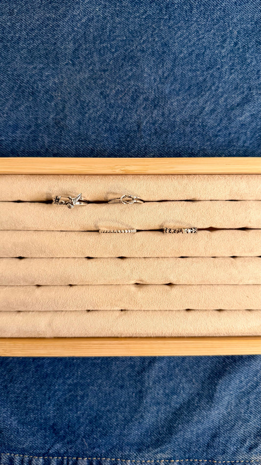 Size 8 sterling silver rings