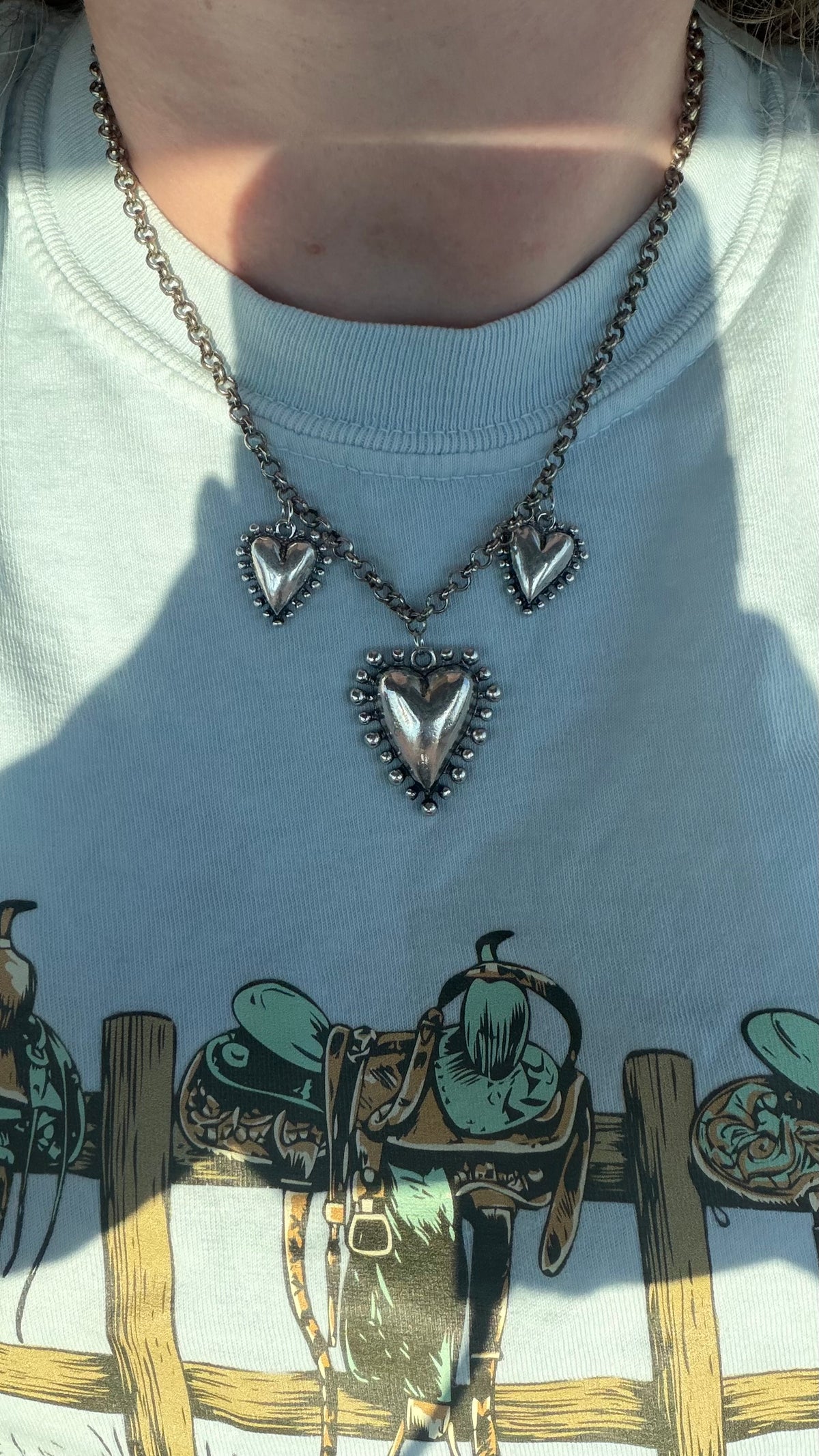 Charm necklace #4 -16in plus 2in ext