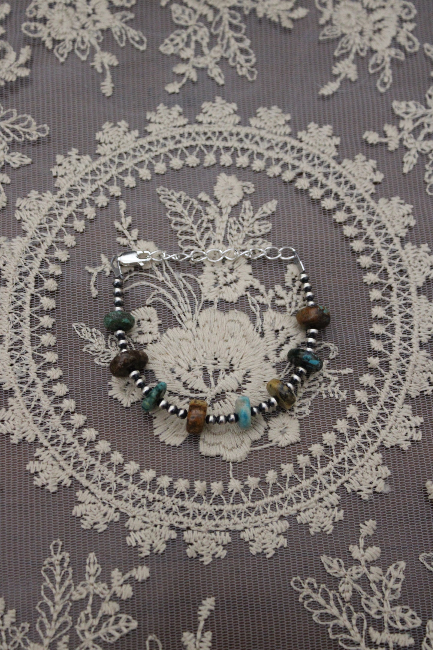 Turquoise bracelet -5in + 2in ext