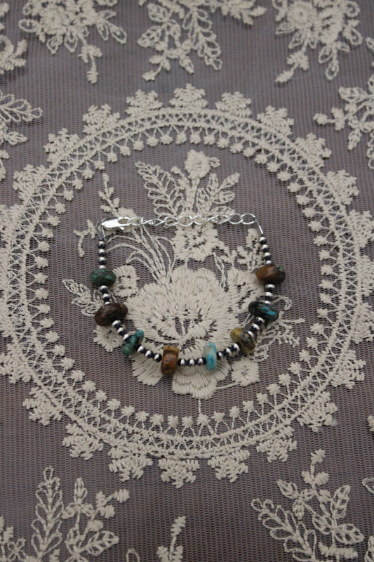 Turquoise bracelet -5in + 2in ext