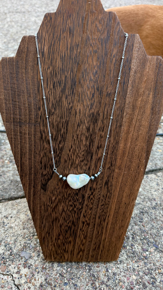 Freshwater pearl bar #1 -16in + 2in ext