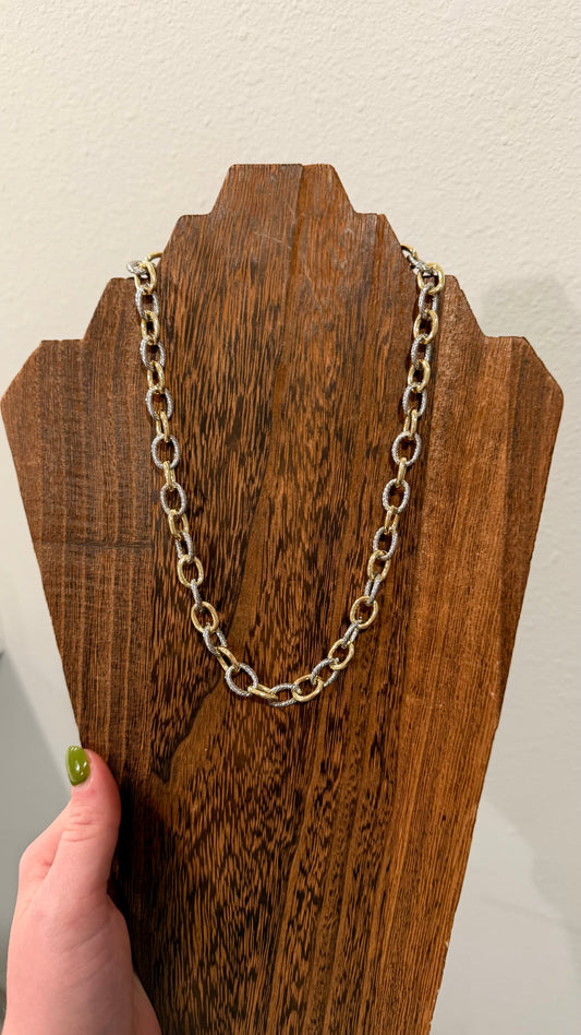 Mixed metal necklace-18in