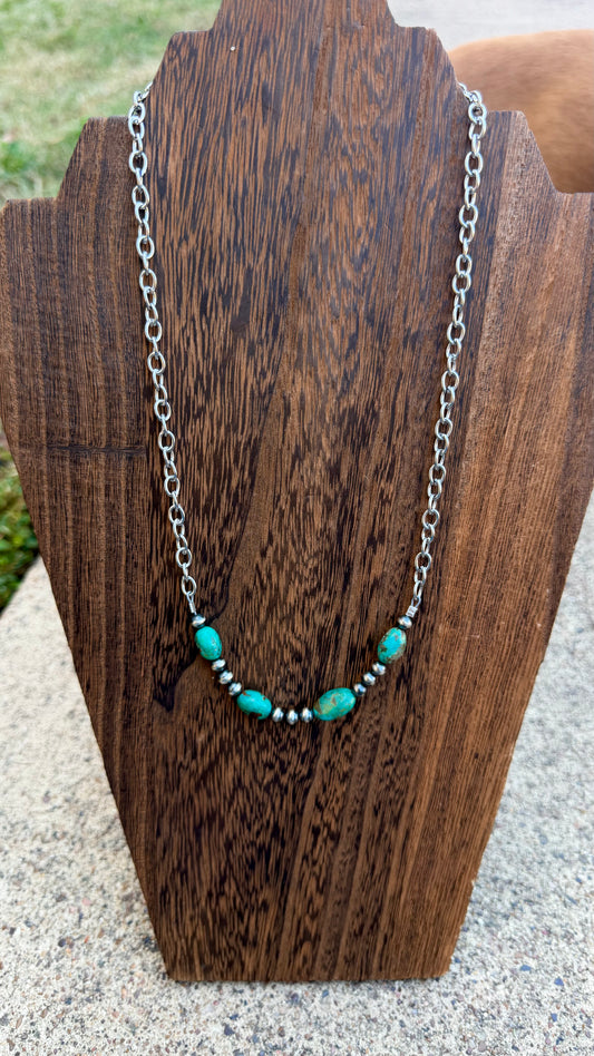 5mm and turquoise bar -16in + 2in ext