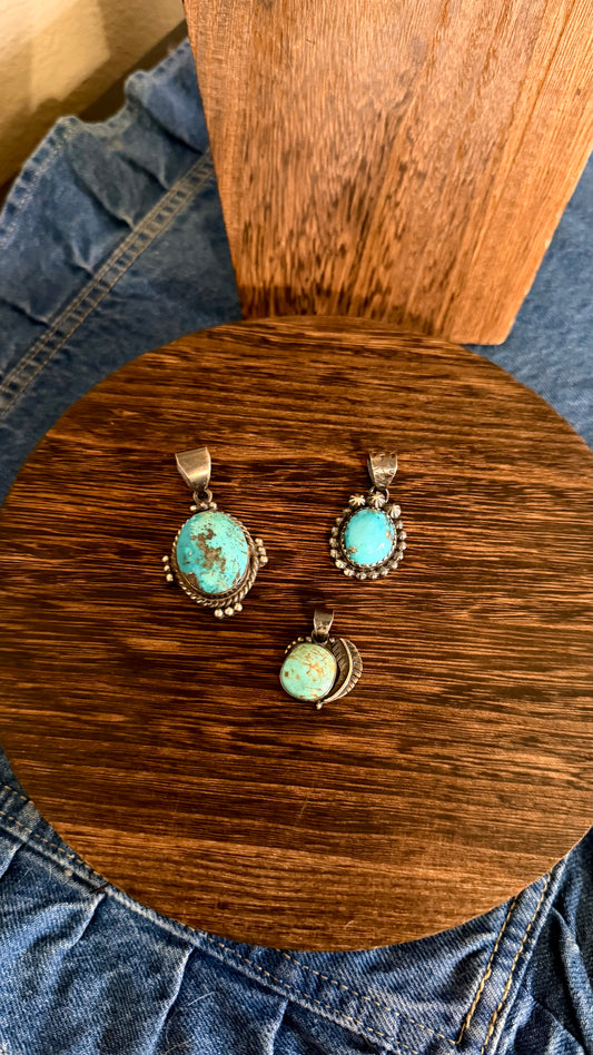 Vintage turquoise pendants
