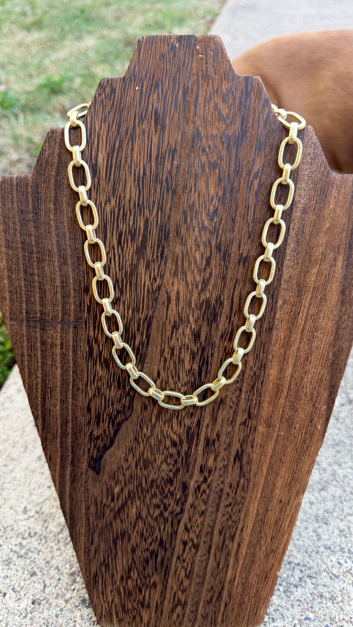 Gold necklace -18in + 2in ext