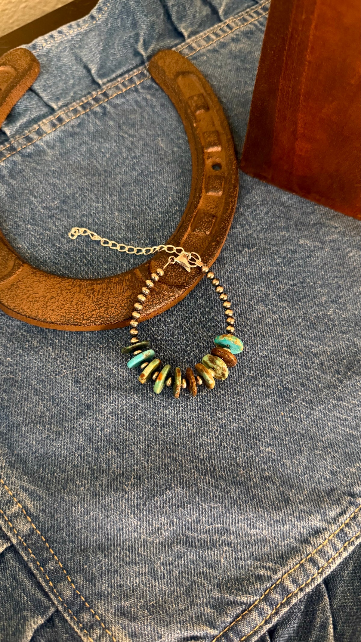Turquoise bracelet -6in + 2in ext