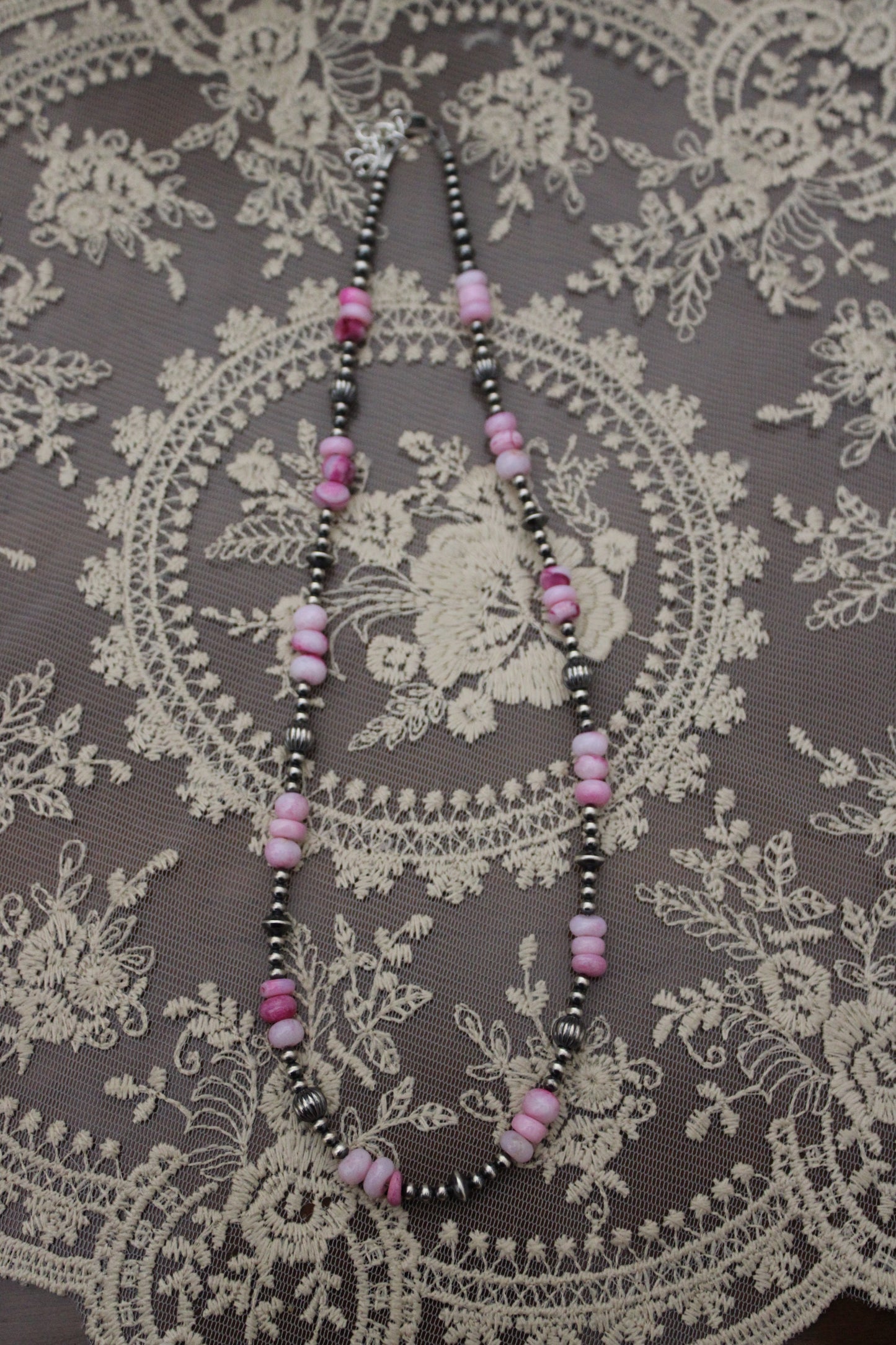 Pink opal -18in + 2in ext