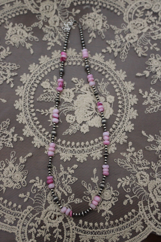 Pink opal -18in + 2in ext