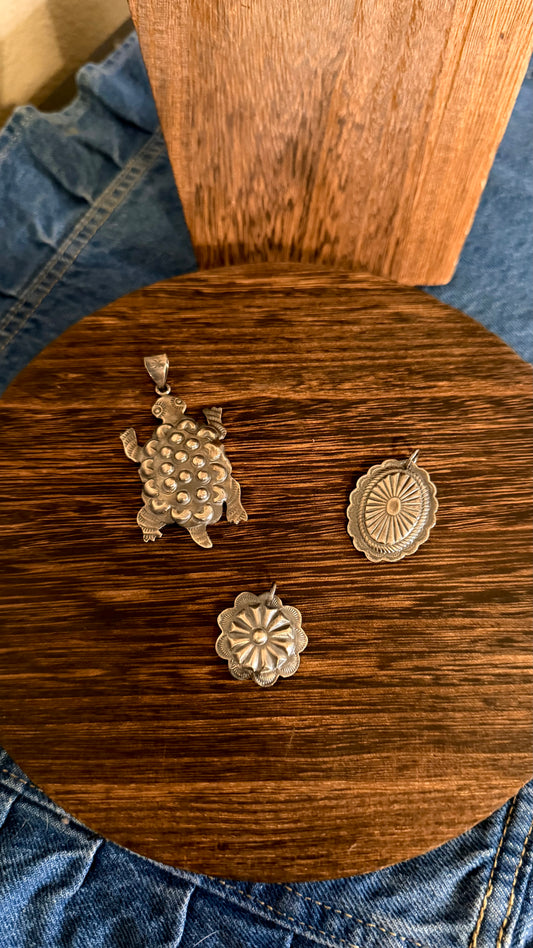 Vintage sterling silver silver pendants