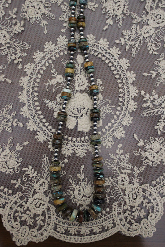 Long turquoise -21in