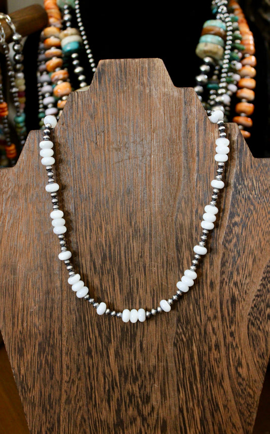 Mother of pearl necklace #1 -17 w/ 2in ext
