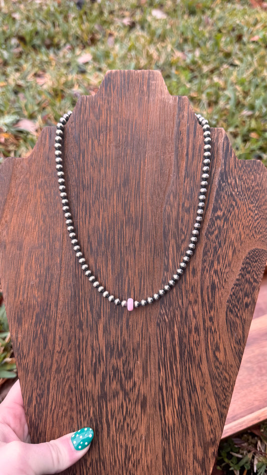 Single stone pink conch -16in