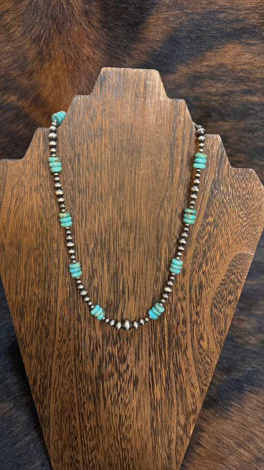 Graduated Kingman turquoise -18in