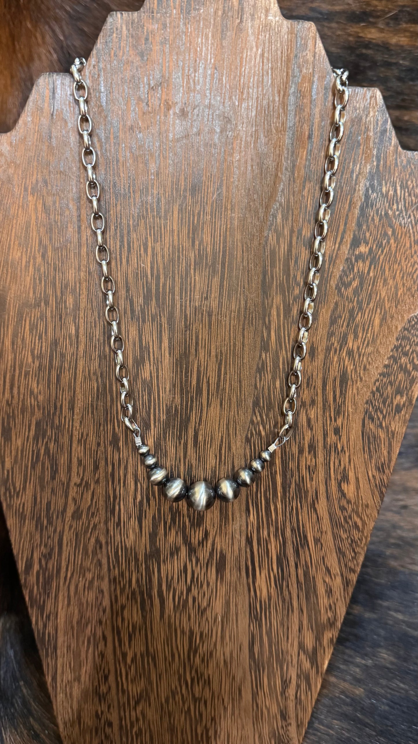 Graduated bar necklace -16in MADE TO ORDER