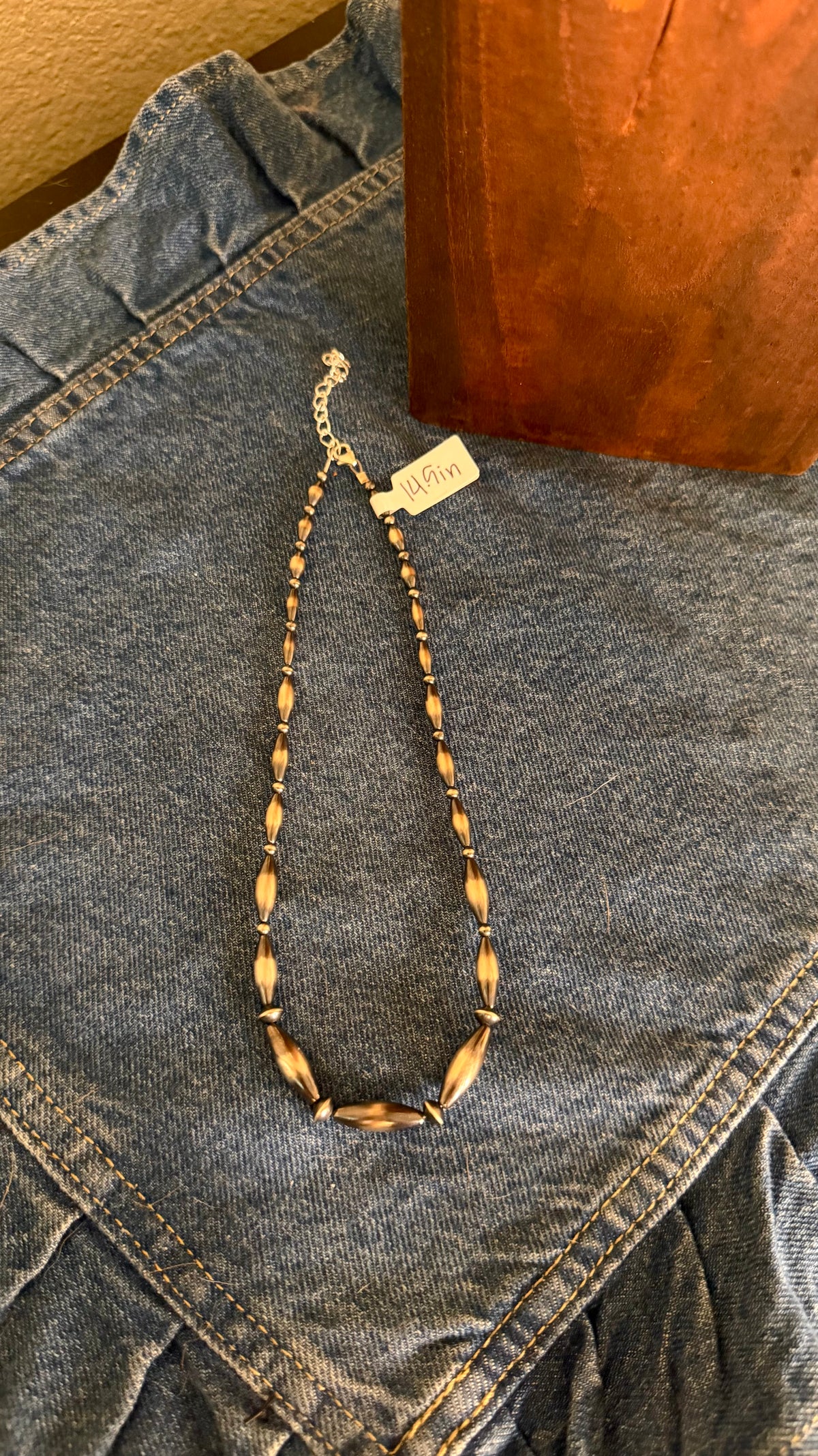 Torpedo necklace- 14.5in + 2in ext