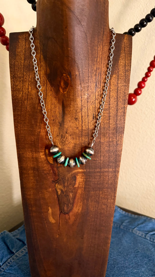 12mm an turquoise bar -16in