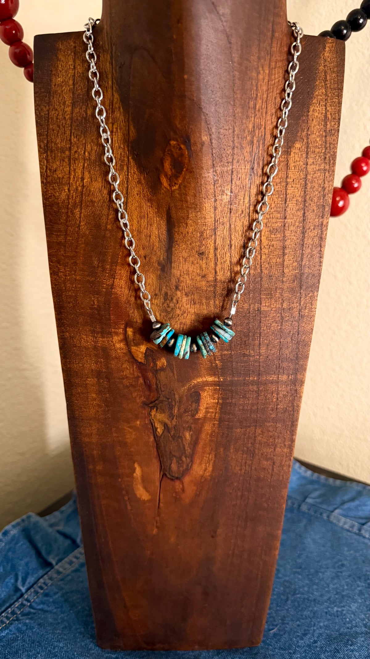 5mm and turquoise -16in