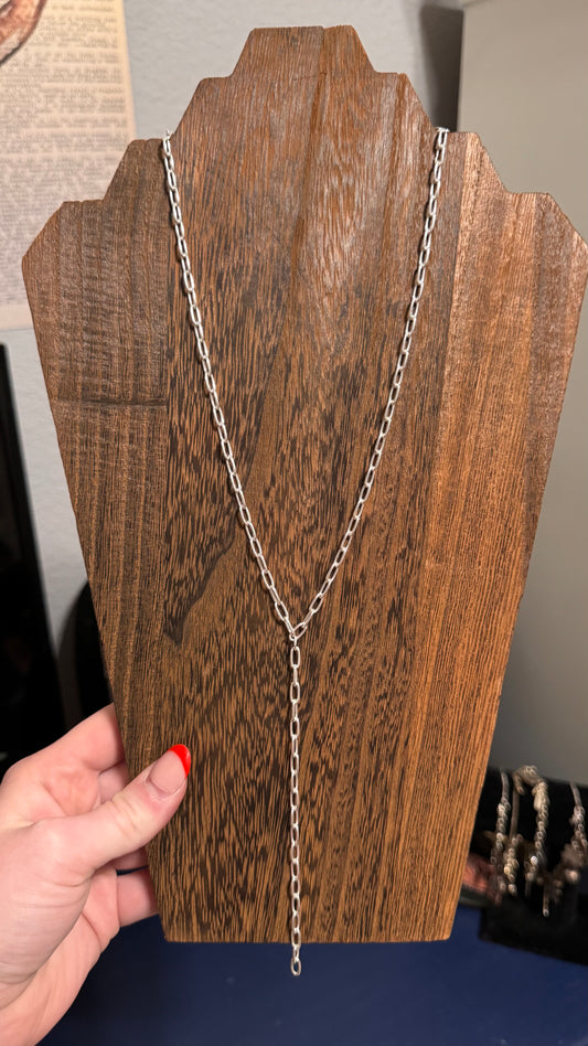 Simple paper clip lariat- MADE TO ORDER